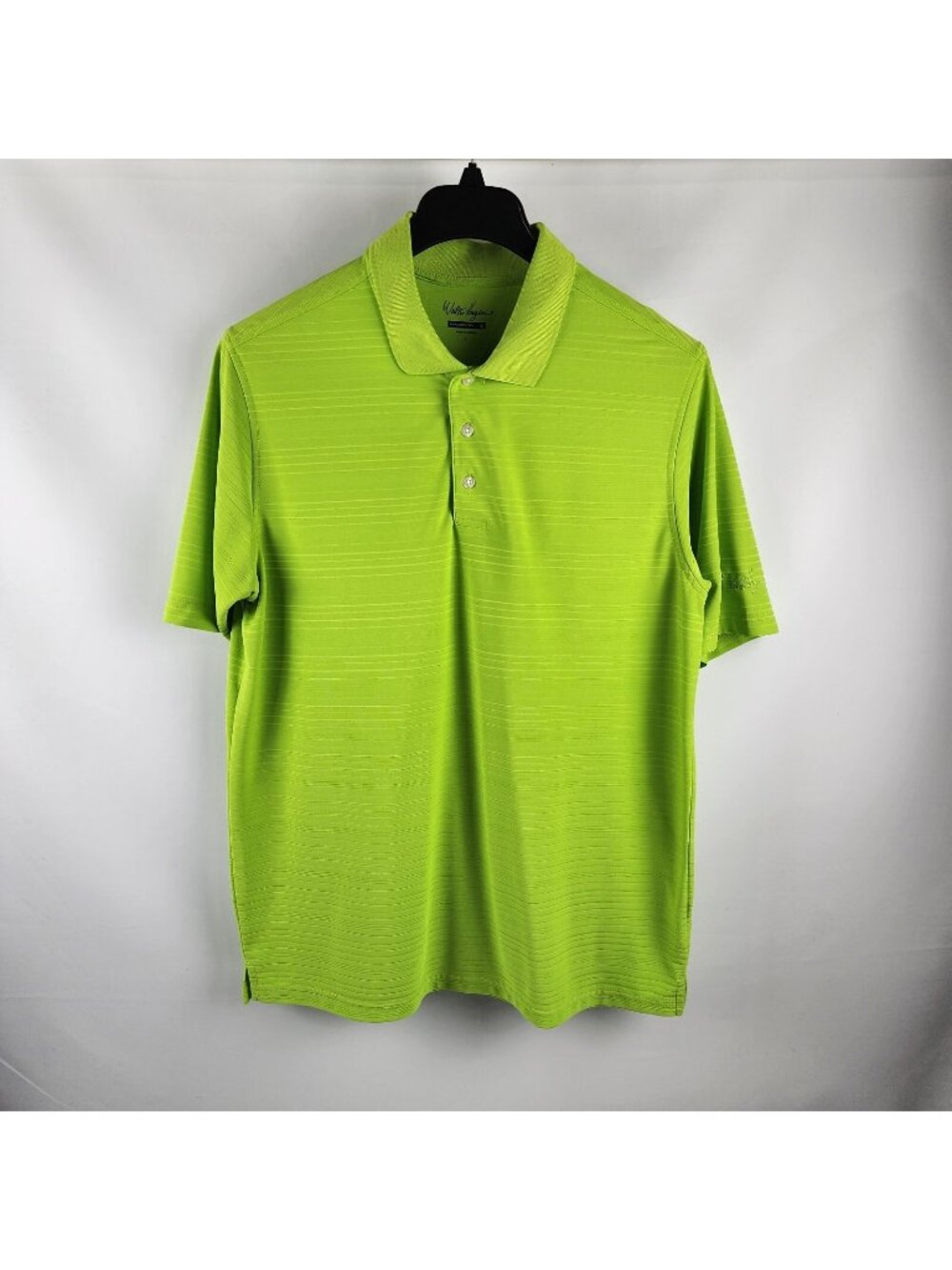 Walter Hagen Mens Large Green Hydro -Dri S/S Golf Polo